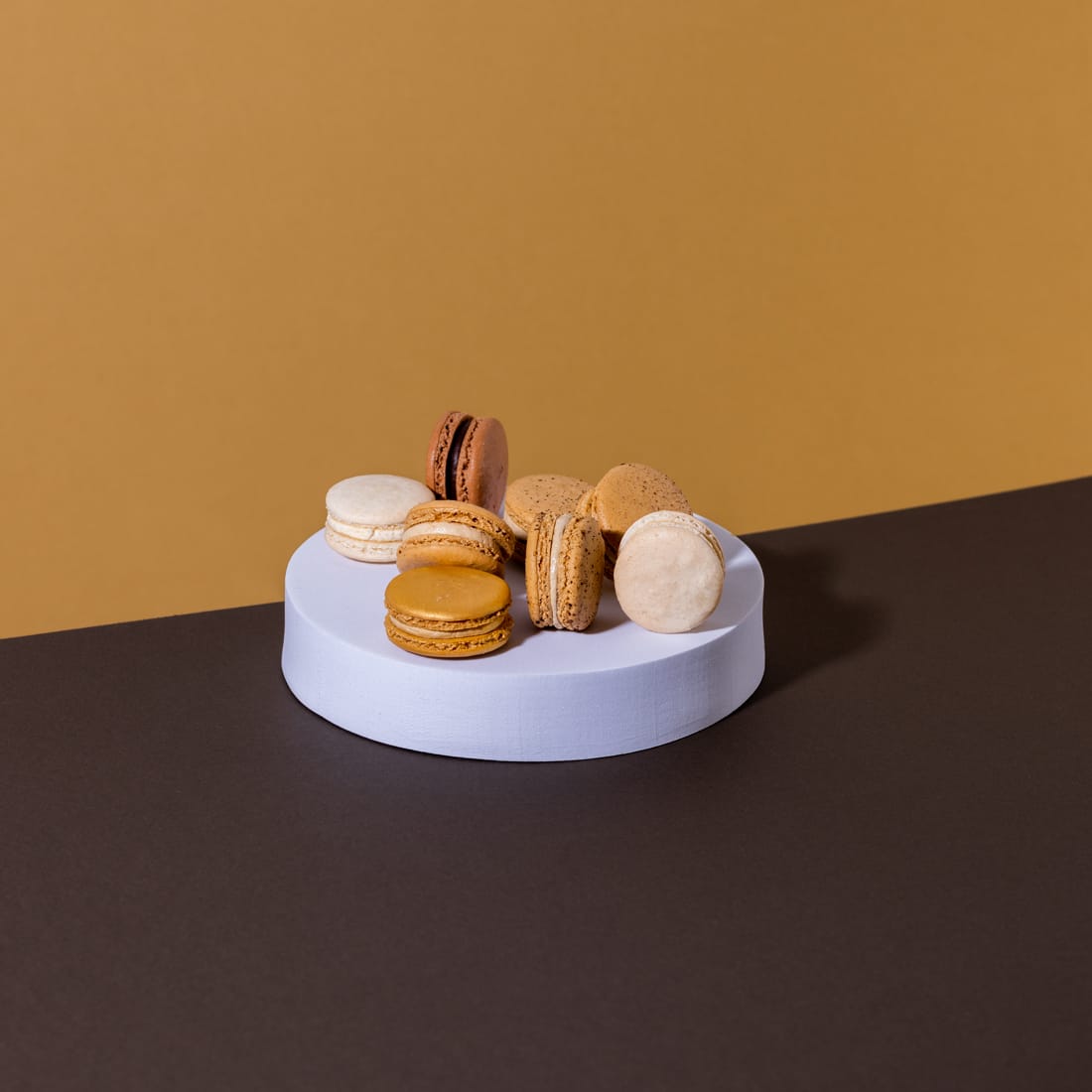 Creative product photograph for Mademoiselle Macaron